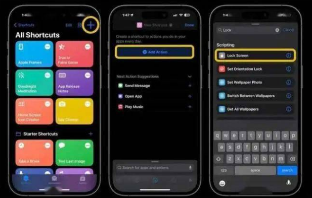 澄江苹果14锁屏维修店分享iPhone14升级iOS16.4后如何创建锁屏快捷方式 