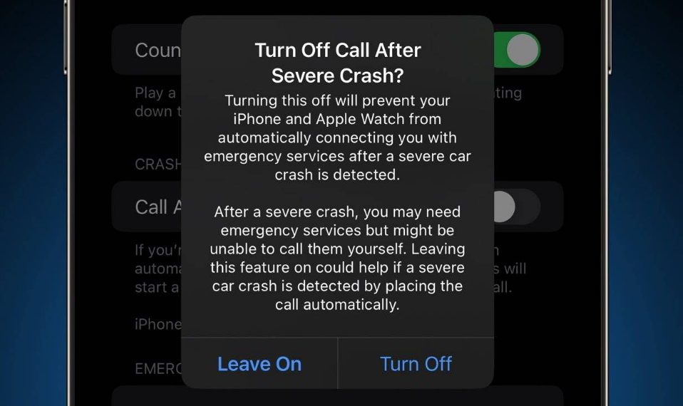 澄江苹果14维修分享 iPhone 14 和 Apple Watch 上关闭崩溃检测 